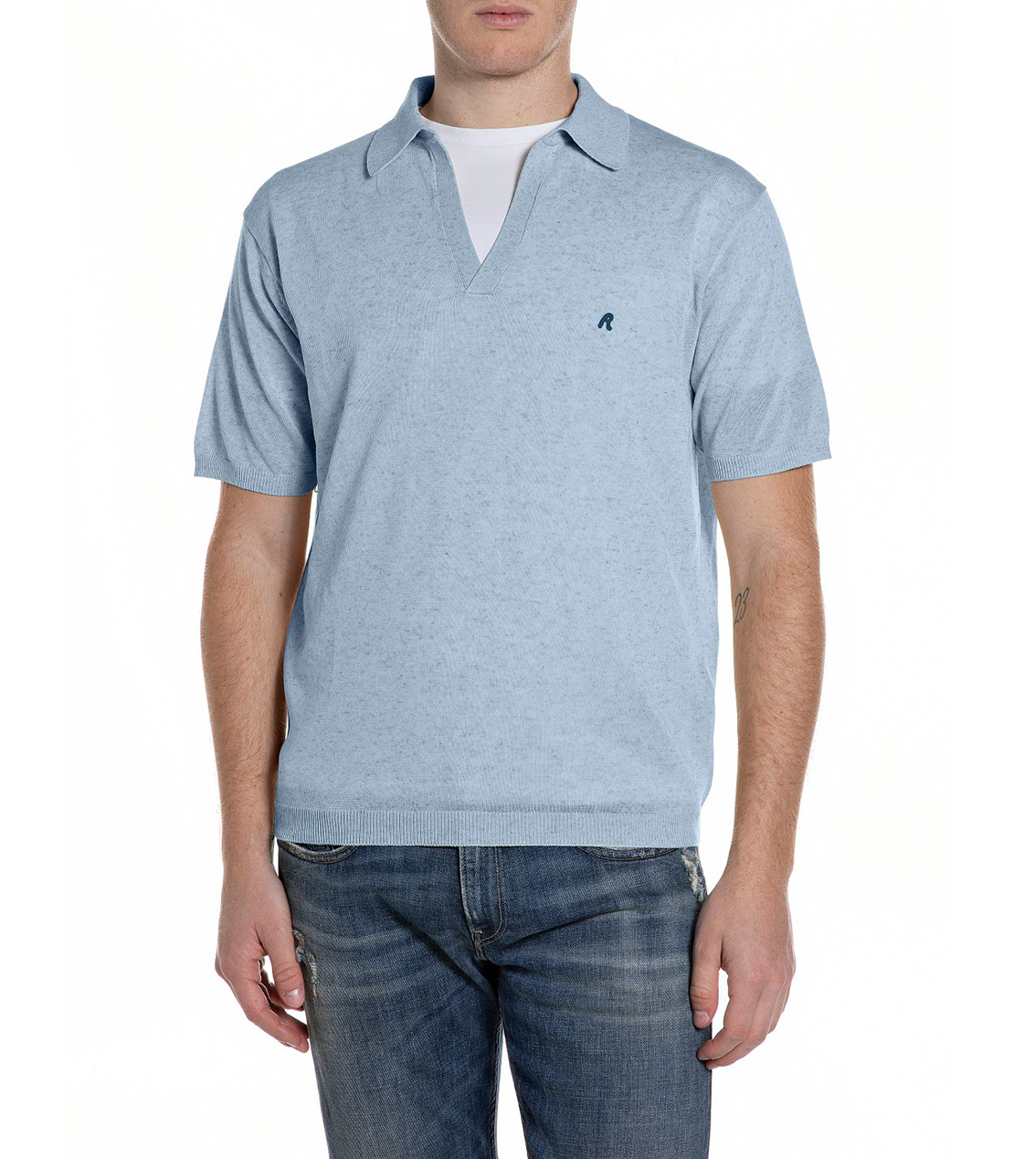 リネンブレンド スキッパー